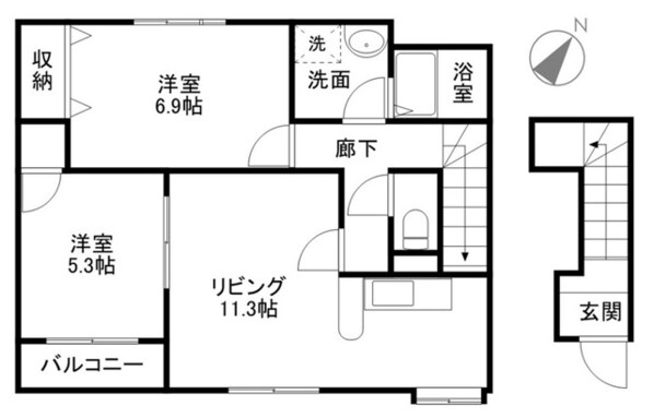 ホッコウハイムの物件間取画像